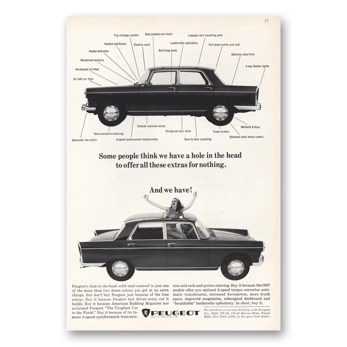 1967 Peugeot Print Ad |