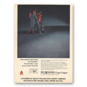 1967 Philadelphia Carpet Print Ad | Adele Simpson