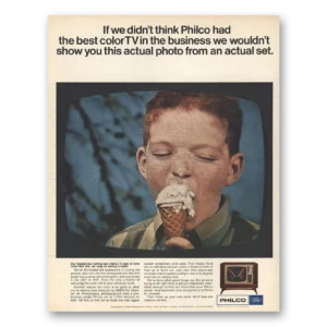 1967 Philco Television Print Ad | Actual Picture Tv