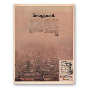 1967 Pittsburgh Paints Print Ad | Smog Proof