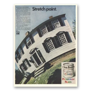 1967 Pittsburgh Paints Print Ad | Stretch Paint