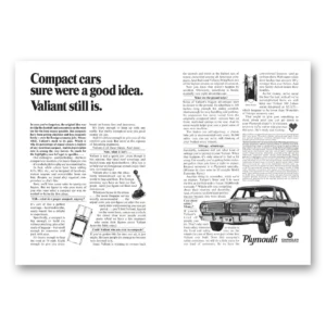 1967 Plymouth Valiant Print Ad | Compact Cars Sure Weregood I