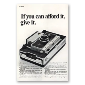 1967 Polaroid Print Ad | You Can Afford It