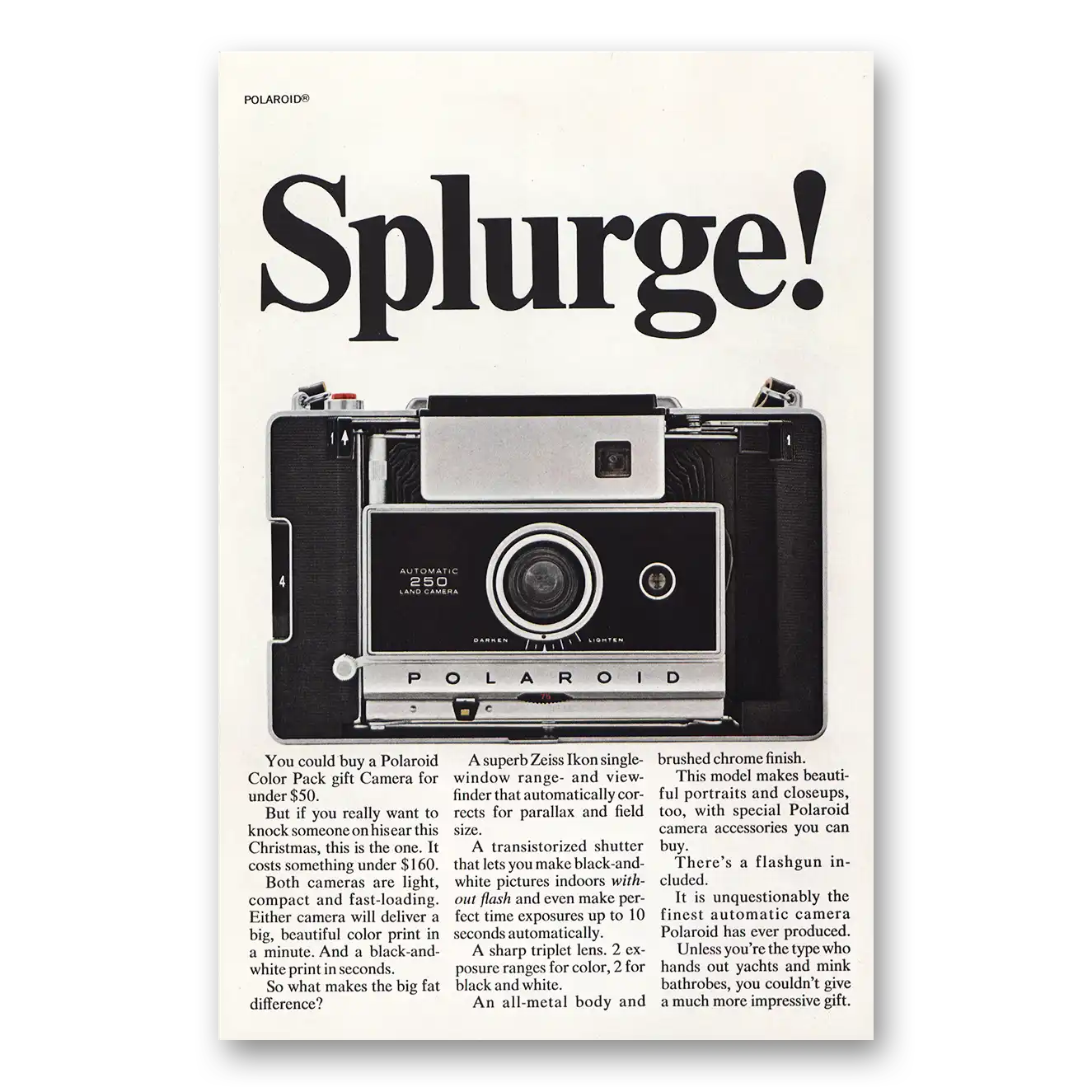 1967 Polaroid Color Pack Camera Print Ad | Land Camera Splurge
