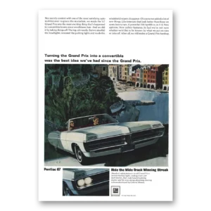 1967 Pontiac Grand Prix Print Ad | Convertible