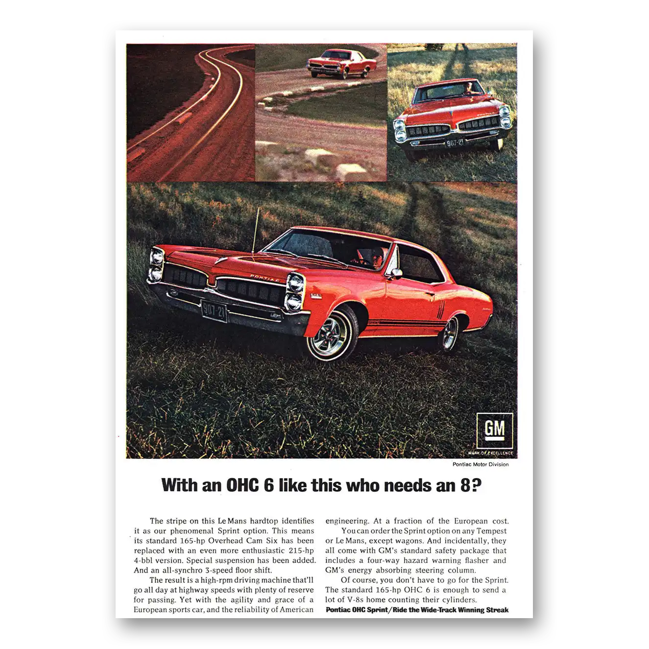 1967 Pontiac LeMans Print Ad | Ohc6