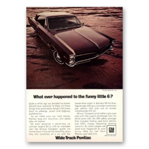 1967 Pontiac Wide Track Print Ad | Funny Little 6