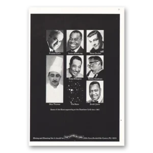1967 Rainbow Grill Rockefeller Center Print Ad | Some Of The Stars