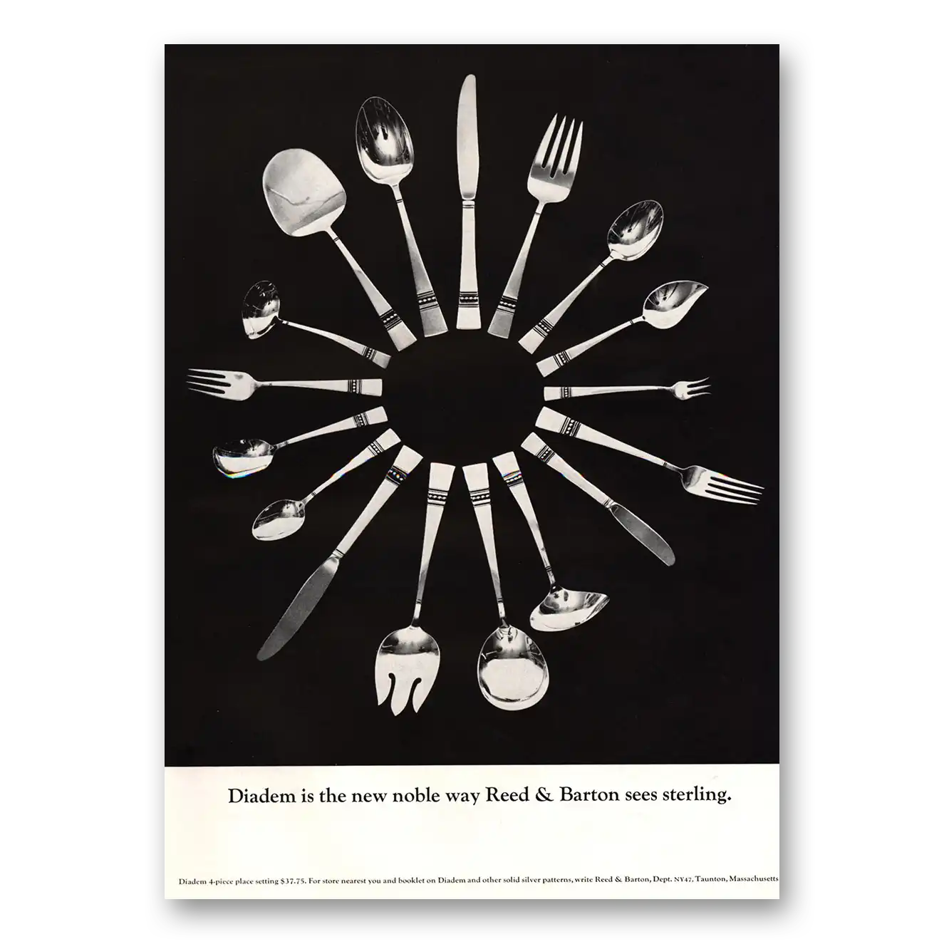 1967 Reed & Barton Silver Print Ad | Diadem