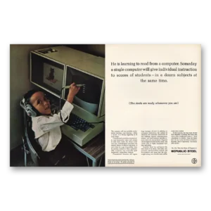 1967 Republic Steel Print Ad | Learning To Read