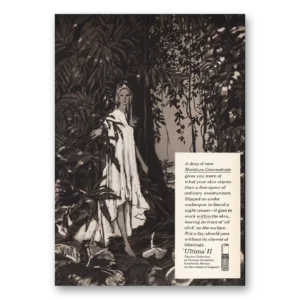 1967 Ultima II Print Ad | Drop Of Moisture Concentrate