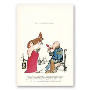 1967 Roses Lime Juice Print Ad | Gimlets For The Guests