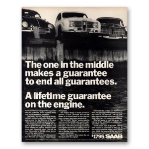 1967 Saab Print Ad | Makes Guarantee