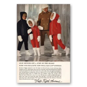 1967 Saks Fifth Avenue Print Ad | Snow Bunnies