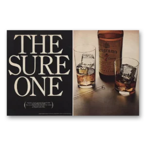 1967 Seagrams 7 Crown Whiskey Print Ad | The Sure One
