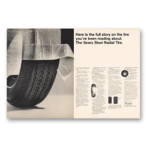 1967 Sears Tires Print Ad | Steel Radial Tires Full Story