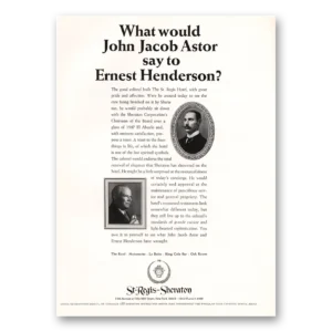 1967 St Regis Sheraton Hotel Print Ad | John Jacob Astor