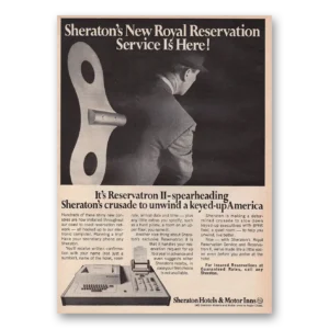 1967 Sheraton Hotels Print Ad | Reservatron Ii
