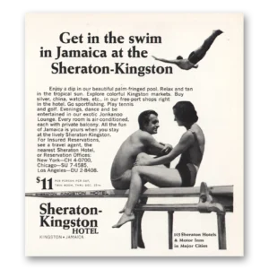 1967 Sheraton Hotels Print Ad | Get In The Swim Jamaica