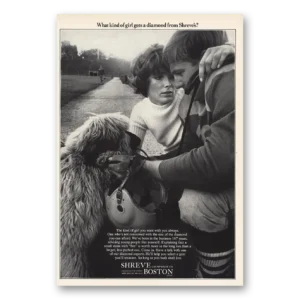 1967 Shreve Crump & Low Print Ad | Kind Of Girl Gets Diamond