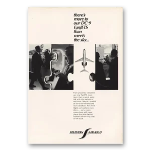 1967 Southern Airways Print Ad | More To Our Dc9 Fanjets