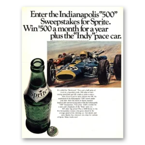1967 Sprite Print Ad | Indianapolis 500