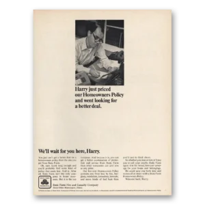 1967 State Farm Insurance Print Ad | Harry Homeowners