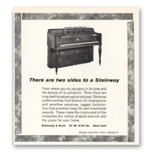1967 Steinway Piano Print Ad | Two Sides