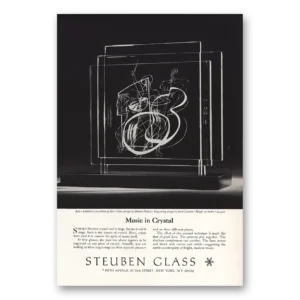 1967 Steuben Glass Print Ad | Music In Crystal