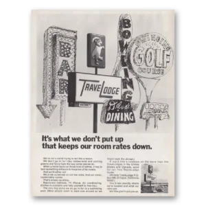 1967 Travelodge Print Ad | Dont Put Up