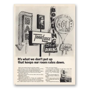 1967 Travelodge Print Ad | Room Rates