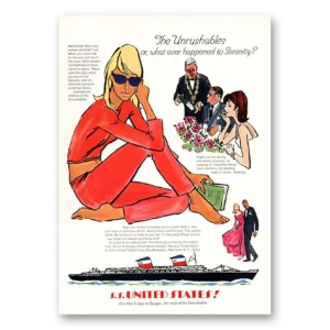 1967 United States Lines Print Ad | Unrushables