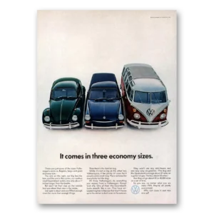 1967 Volkswagen Print Ad | Economy Sizes