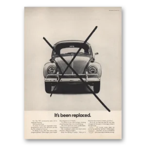 1967 Volkswagen Beetle Print Ad | Been Replaced