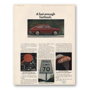 1967 Volkswagen Fastback Print Ad | Fastback