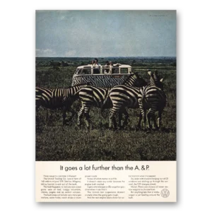1967 Volkswagen Station Wagon Print Ad | Zebras
