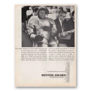 1967 Western Air Lines Print Ad | Flub Stub