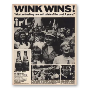 1967 Canada Dry Wink Print Ad | Wink Wins