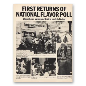1967 Canada Dry Wink Print Ad | National Flavor Poll