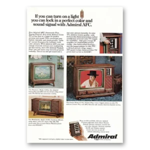 1968 Admiral Television Print Ad | Turn On Light