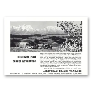 1968 Airstream Trailers Print Ad | Mountain Range