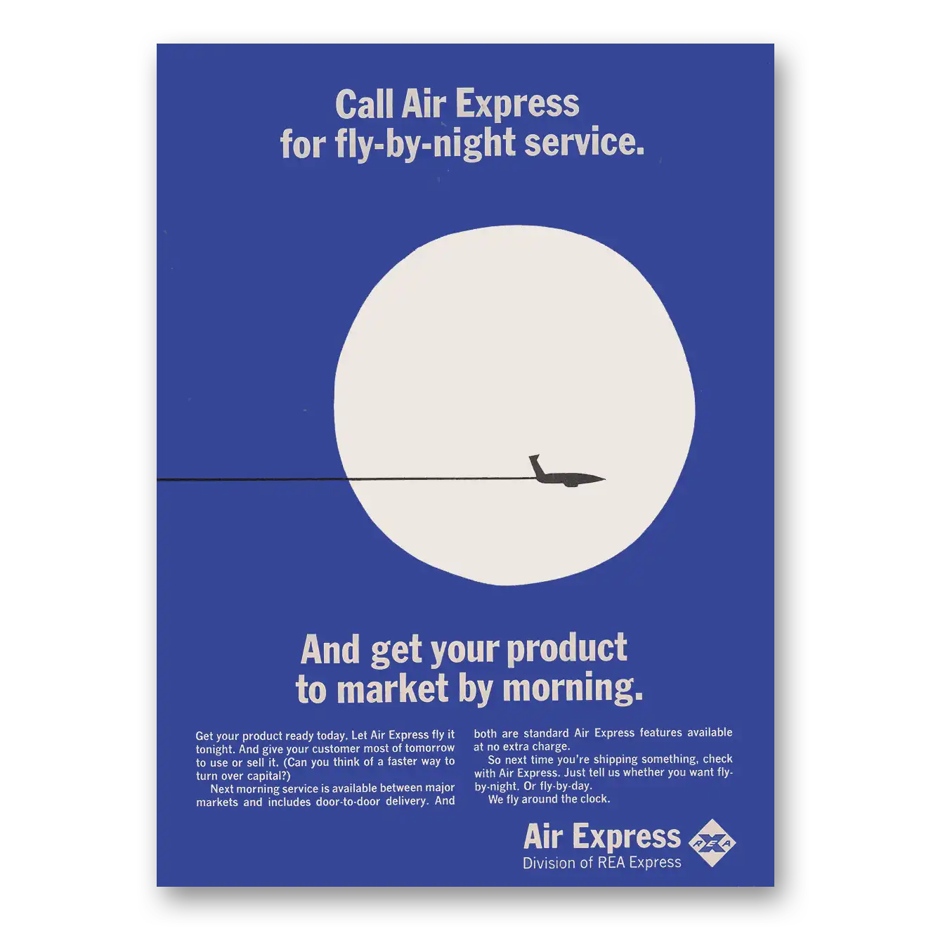 1968 Air Express Print Ad | Fly By Night
