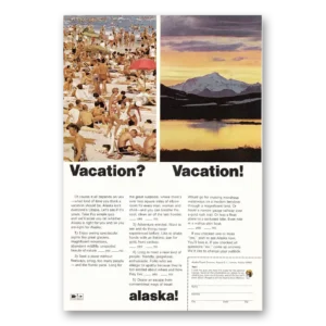 1968 Alaska Print Ad | Vacation Alaska
