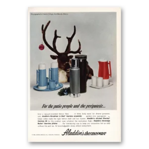 1968 Aladdin Thermos Print Ad | Patio People Peripatetic