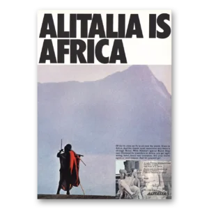 1968 Alitalia Airlines Print Ad | Alitalia Is Africa