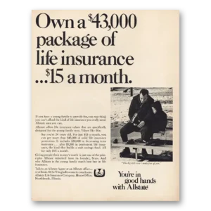 1968 Allstate Insurance Print Ad | Life Insurance