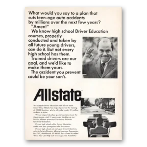 1968 Allstate Insurance Print Ad | Driver Education