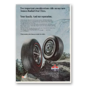 1968 Standard Oil Tires Print Ad | Amoco Radial