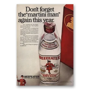 1968 Beefeater Print Ad | Don’t Forget The Martini Man