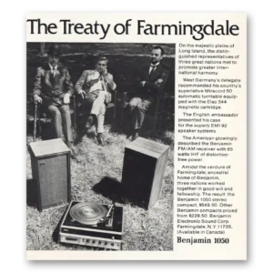 1968 Benjamin Electronic Sound Print Ad | The Treaty Of Farmingdale